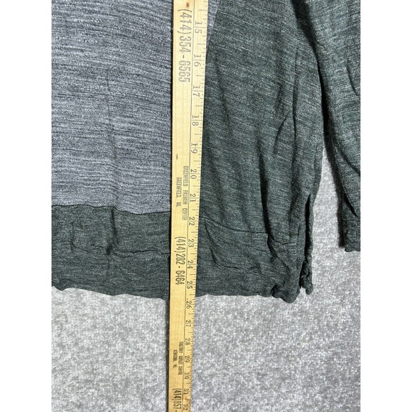 Madewell All Around Tee Shirt Top Colorblock Womens Medium Gray Green V-Neck - Picture 15 of 15